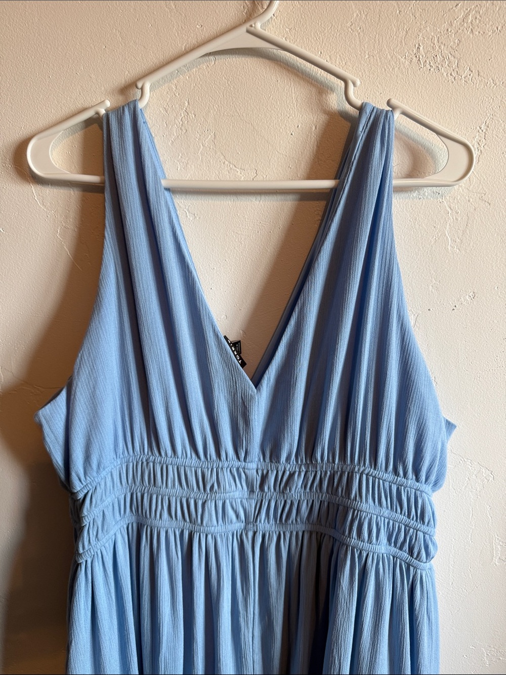 torrid Pale Blue V-Neck Tiered Maxi Dress - Picture 6 of 7